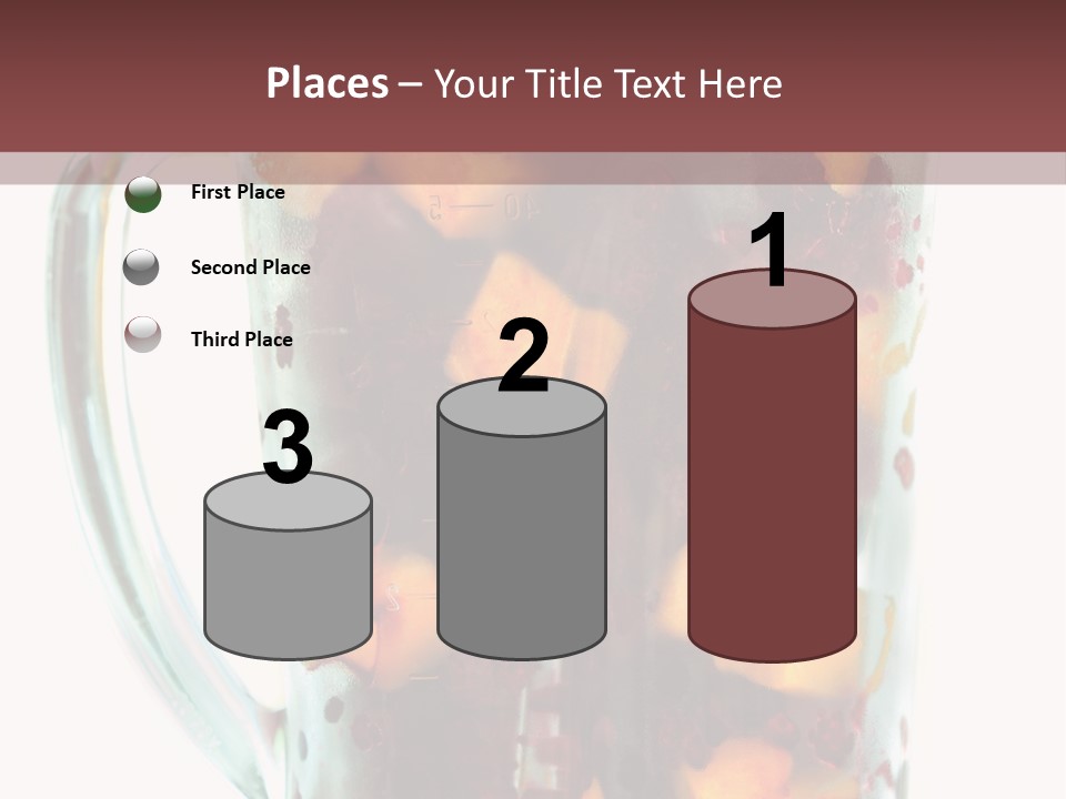 A Blender Filled With Fruit On Top Of A Table PowerPoint Template