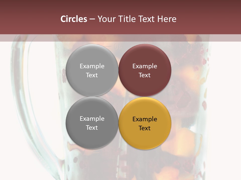 A Blender Filled With Fruit On Top Of A Table PowerPoint Template