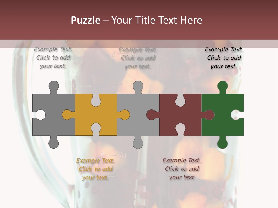A Blender Filled With Fruit On Top Of A Table PowerPoint Template