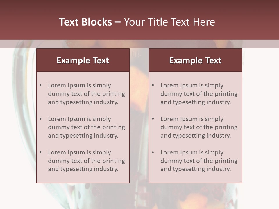 A Blender Filled With Fruit On Top Of A Table PowerPoint Template