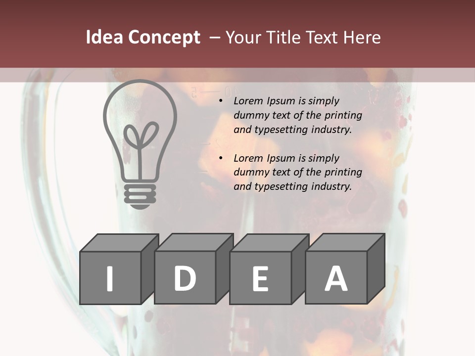 A Blender Filled With Fruit On Top Of A Table PowerPoint Template