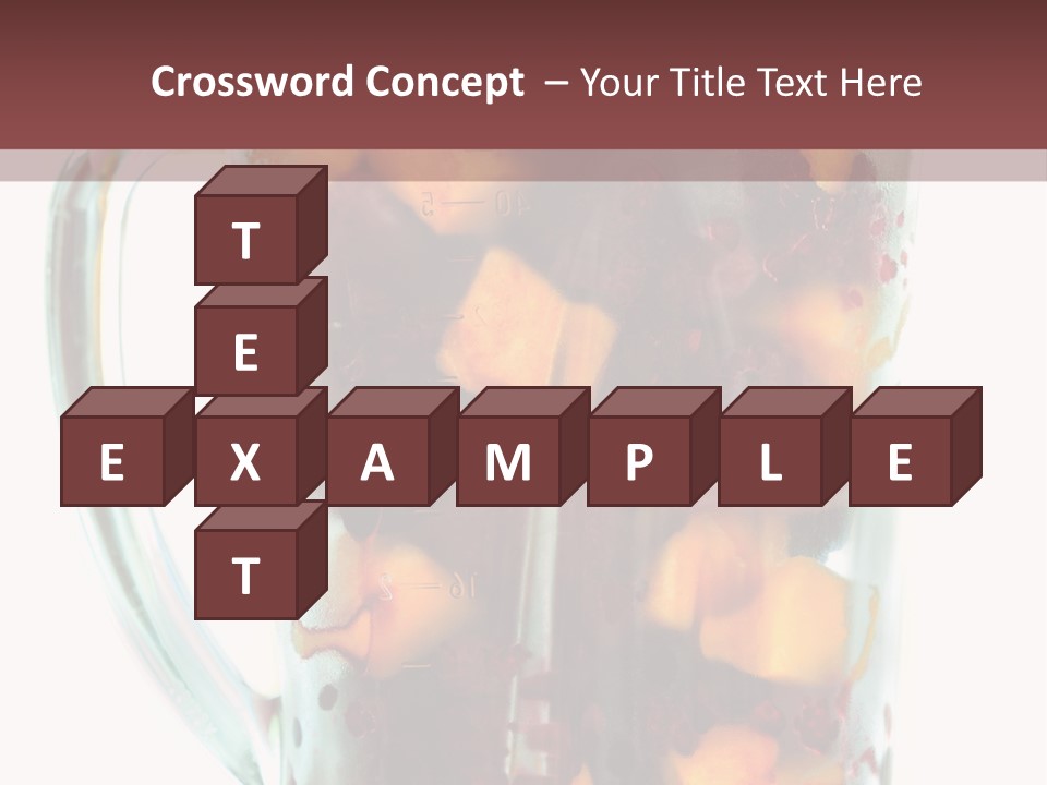 A Blender Filled With Fruit On Top Of A Table PowerPoint Template