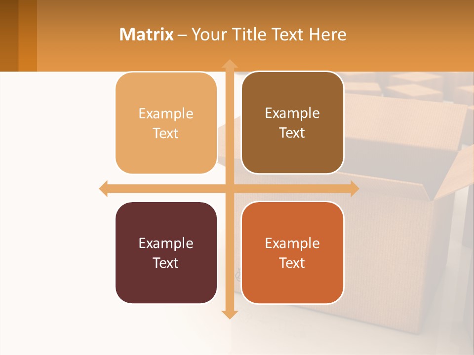 A Group Of Boxes Sitting On Top Of A White Floor PowerPoint Template