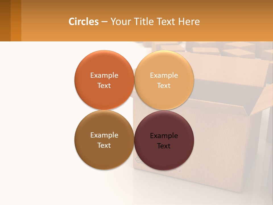 A Group Of Boxes Sitting On Top Of A White Floor PowerPoint Template