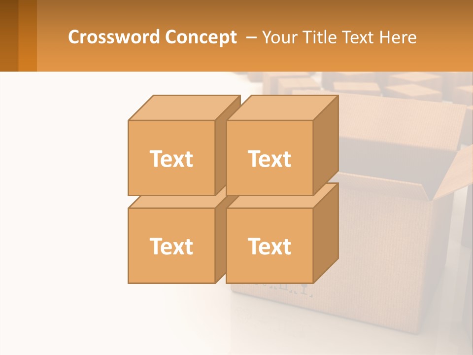 A Group Of Boxes Sitting On Top Of A White Floor PowerPoint Template