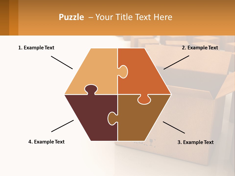 A Group Of Boxes Sitting On Top Of A White Floor PowerPoint Template