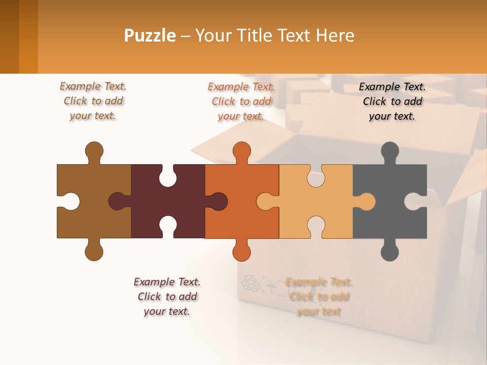 A Group Of Boxes Sitting On Top Of A White Floor PowerPoint Template