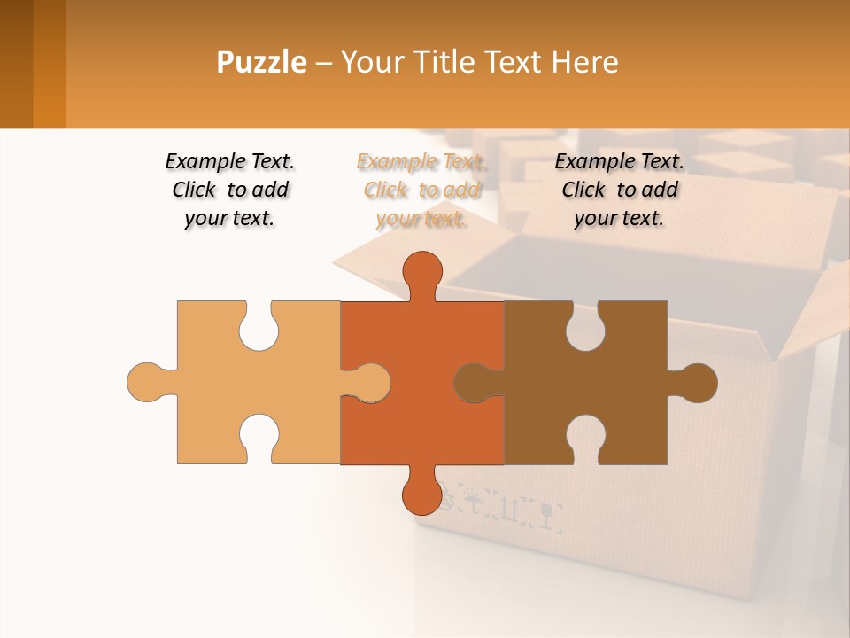 A Group Of Boxes Sitting On Top Of A White Floor PowerPoint Template