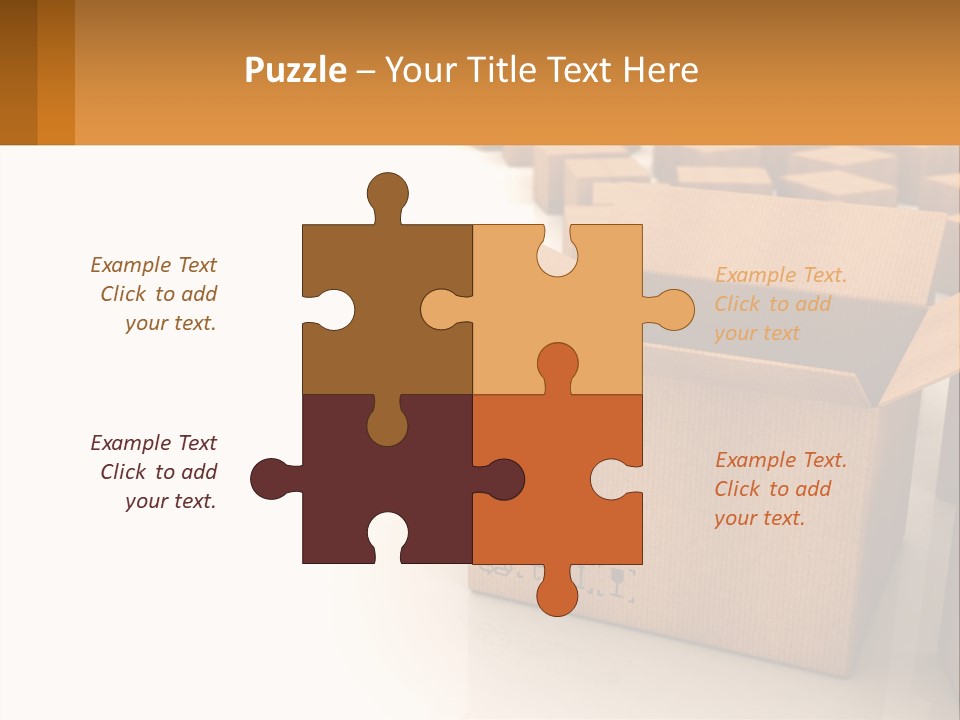A Group Of Boxes Sitting On Top Of A White Floor PowerPoint Template