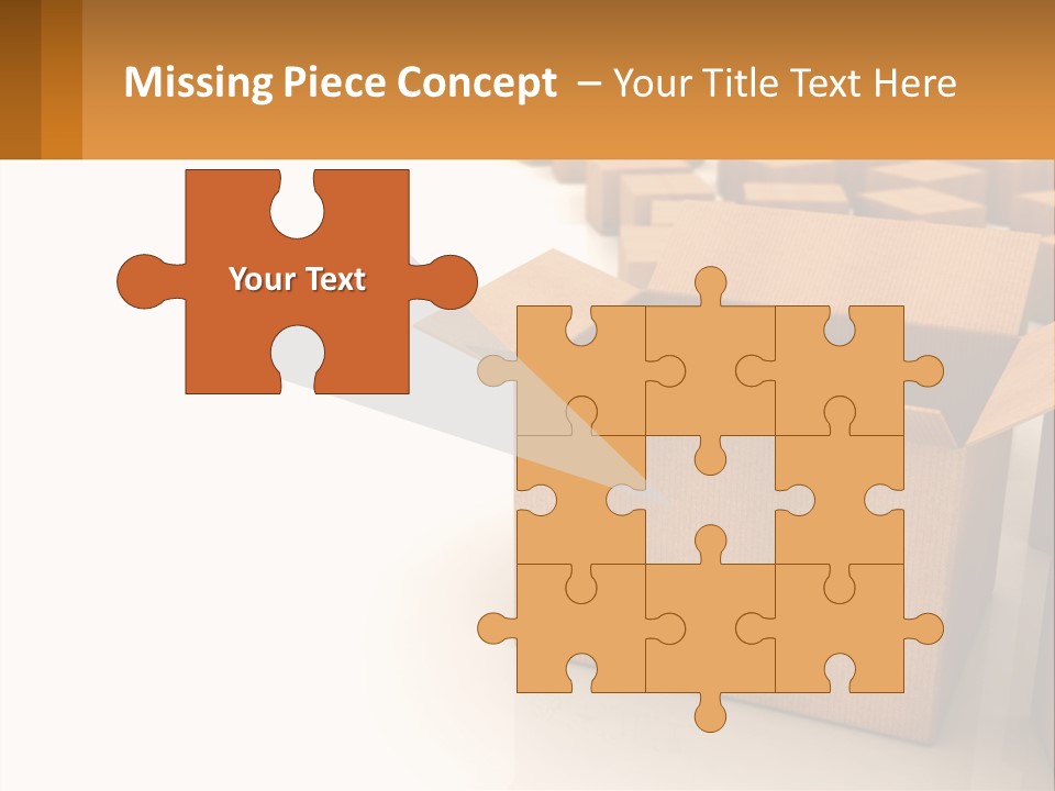 A Group Of Boxes Sitting On Top Of A White Floor PowerPoint Template