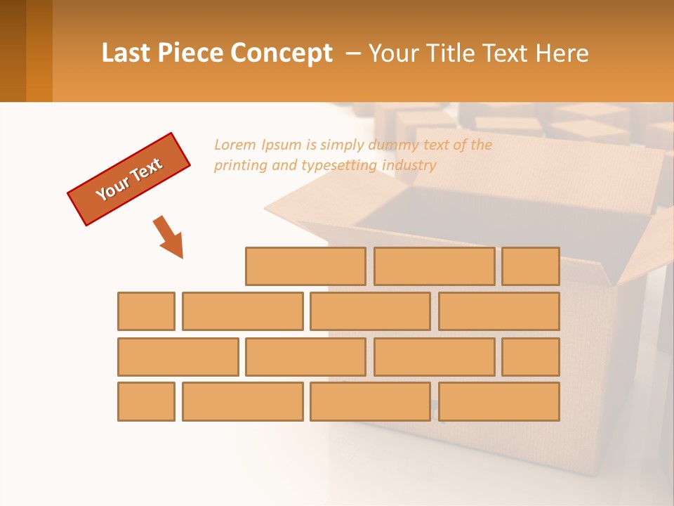 A Group Of Boxes Sitting On Top Of A White Floor PowerPoint Template