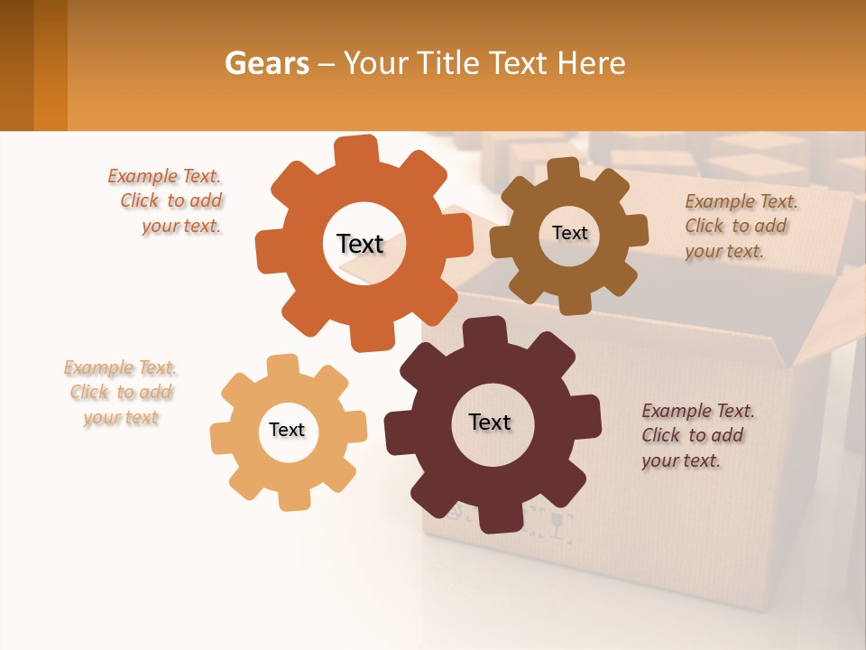 A Group Of Boxes Sitting On Top Of A White Floor PowerPoint Template