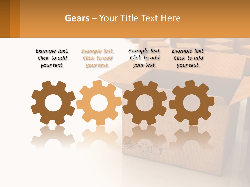 A Group Of Boxes Sitting On Top Of A White Floor PowerPoint Template