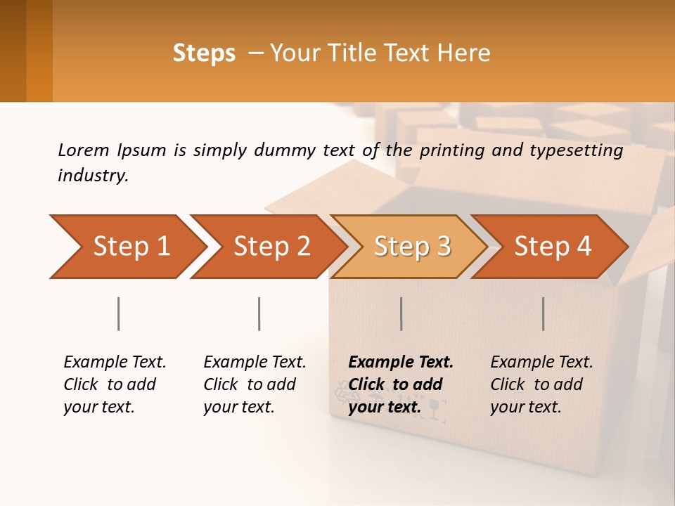 A Group Of Boxes Sitting On Top Of A White Floor PowerPoint Template