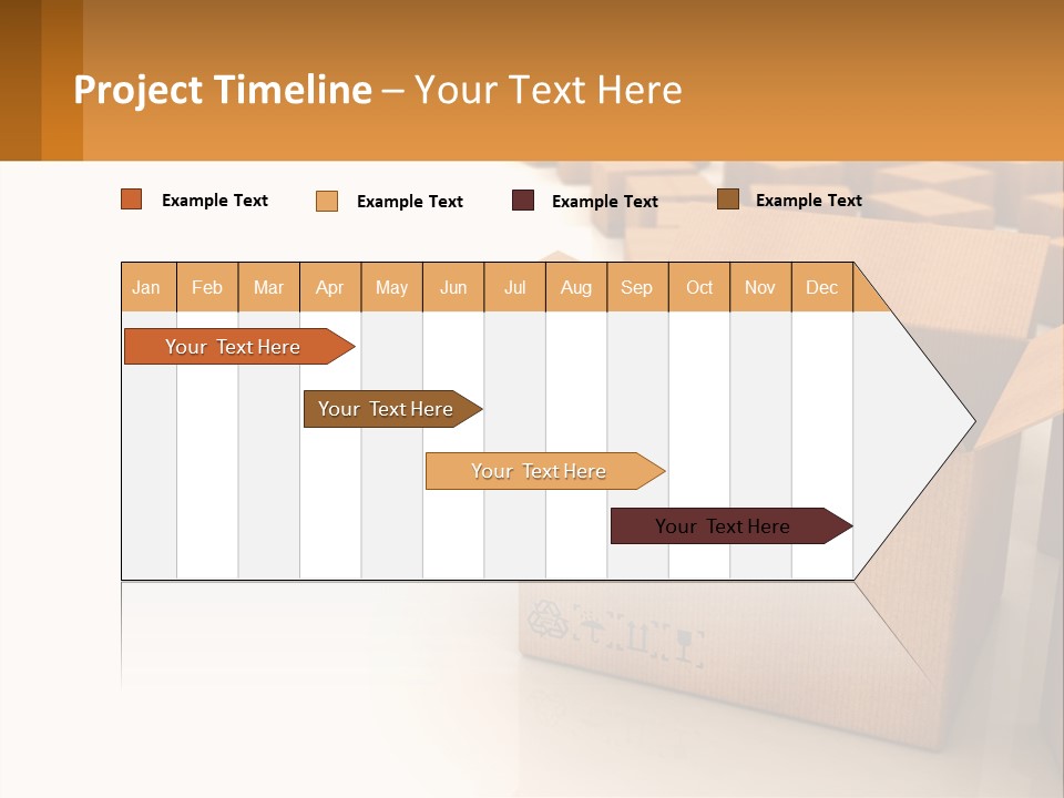 A Group Of Boxes Sitting On Top Of A White Floor PowerPoint Template