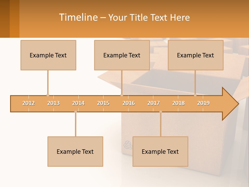 A Group Of Boxes Sitting On Top Of A White Floor PowerPoint Template