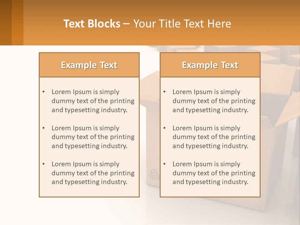 A Group Of Boxes Sitting On Top Of A White Floor PowerPoint Template