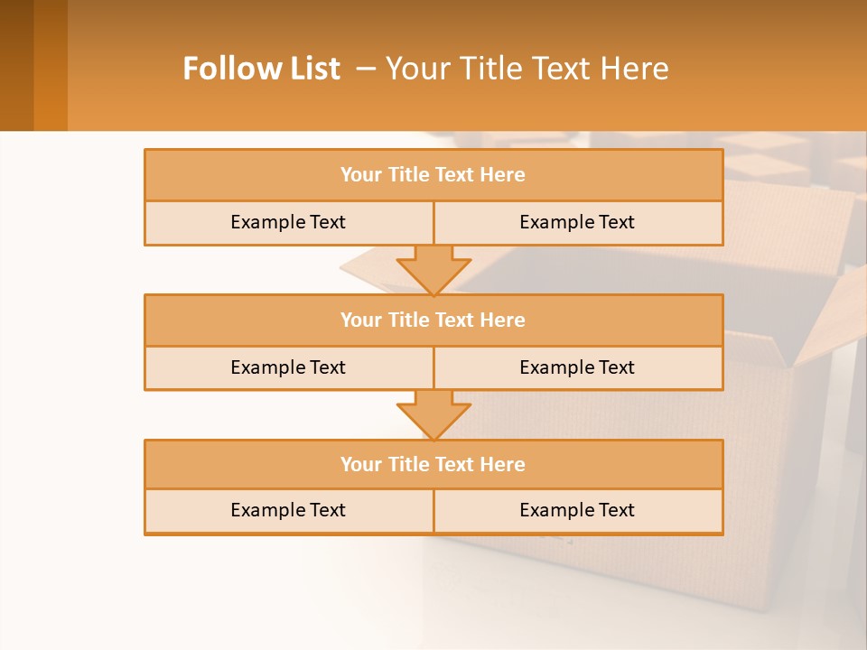 A Group Of Boxes Sitting On Top Of A White Floor PowerPoint Template