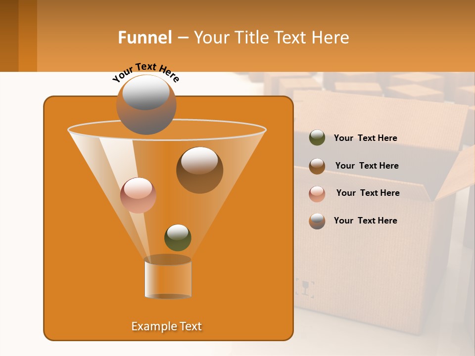 A Group Of Boxes Sitting On Top Of A White Floor PowerPoint Template