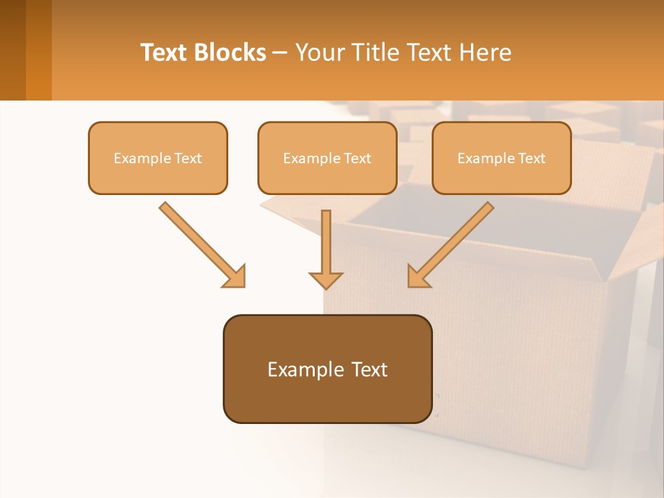 A Group Of Boxes Sitting On Top Of A White Floor PowerPoint Template