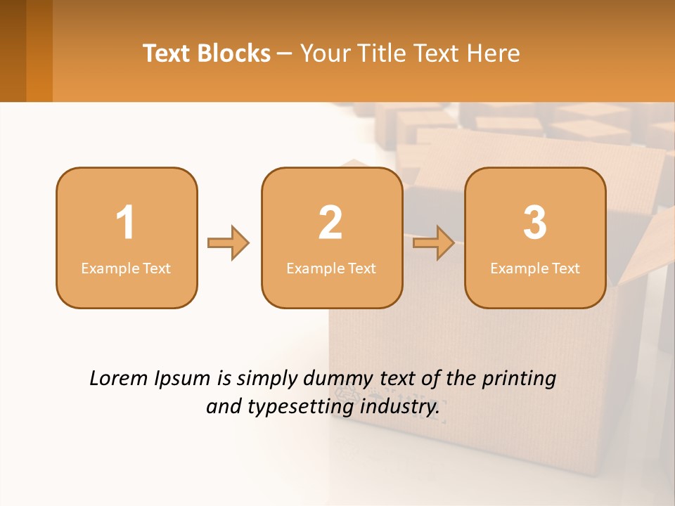 A Group Of Boxes Sitting On Top Of A White Floor PowerPoint Template