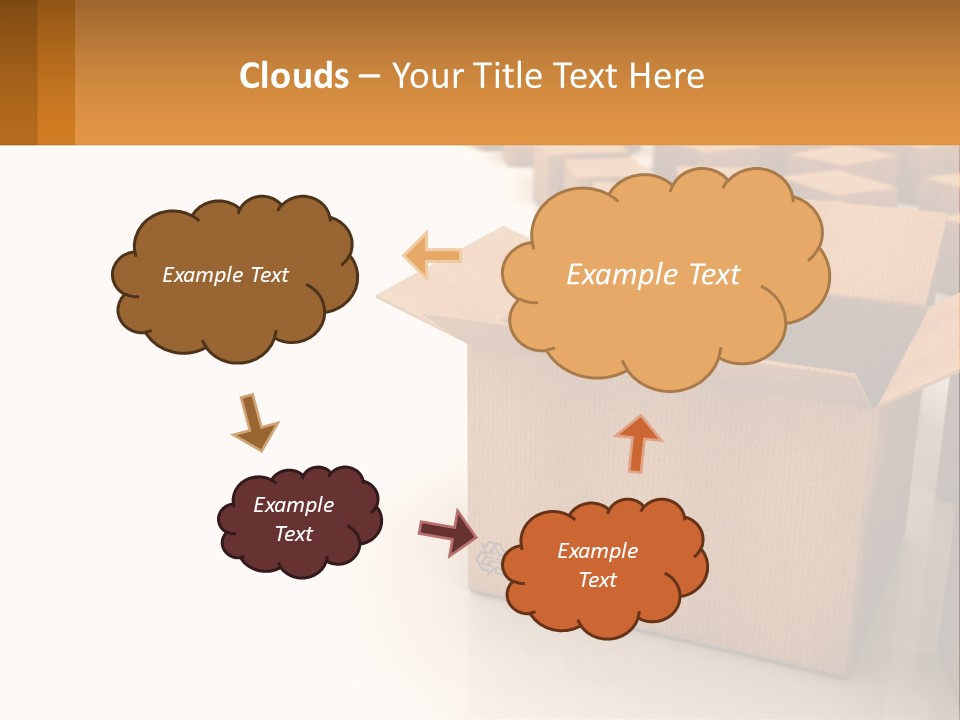 A Group Of Boxes Sitting On Top Of A White Floor PowerPoint Template