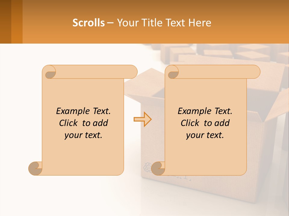 A Group Of Boxes Sitting On Top Of A White Floor PowerPoint Template