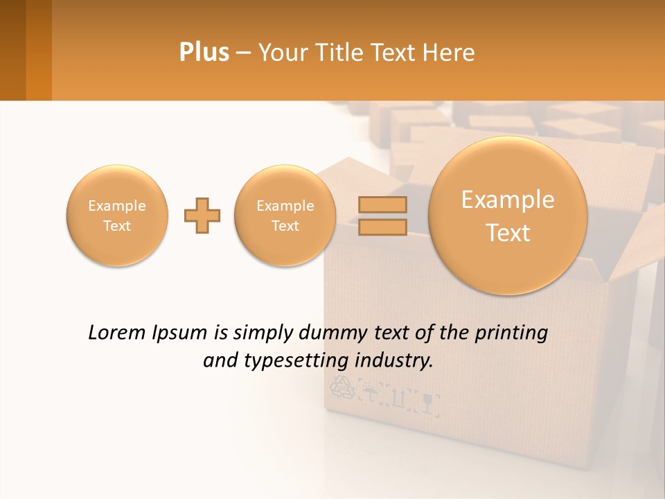 A Group Of Boxes Sitting On Top Of A White Floor PowerPoint Template