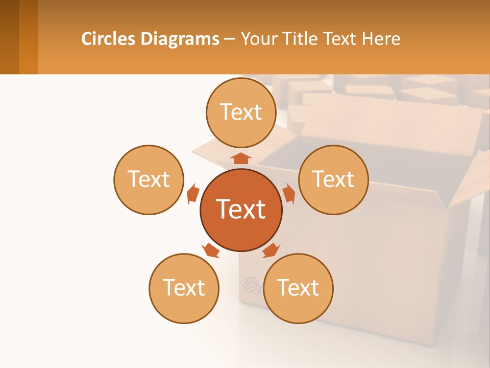 A Group Of Boxes Sitting On Top Of A White Floor PowerPoint Template