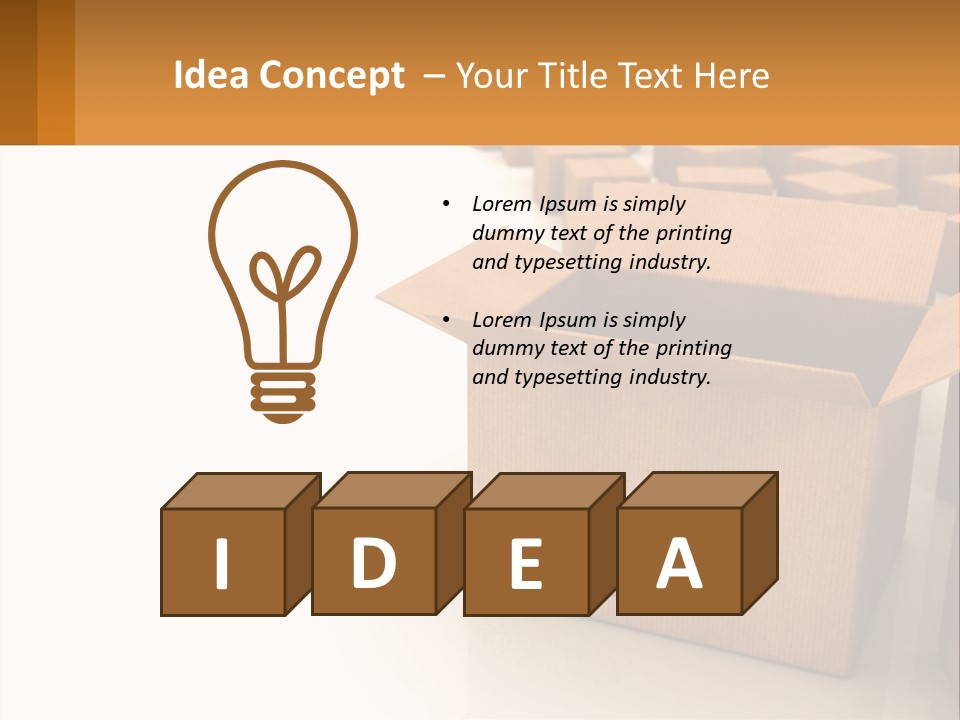A Group Of Boxes Sitting On Top Of A White Floor PowerPoint Template