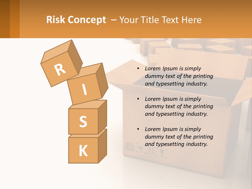 A Group Of Boxes Sitting On Top Of A White Floor PowerPoint Template
