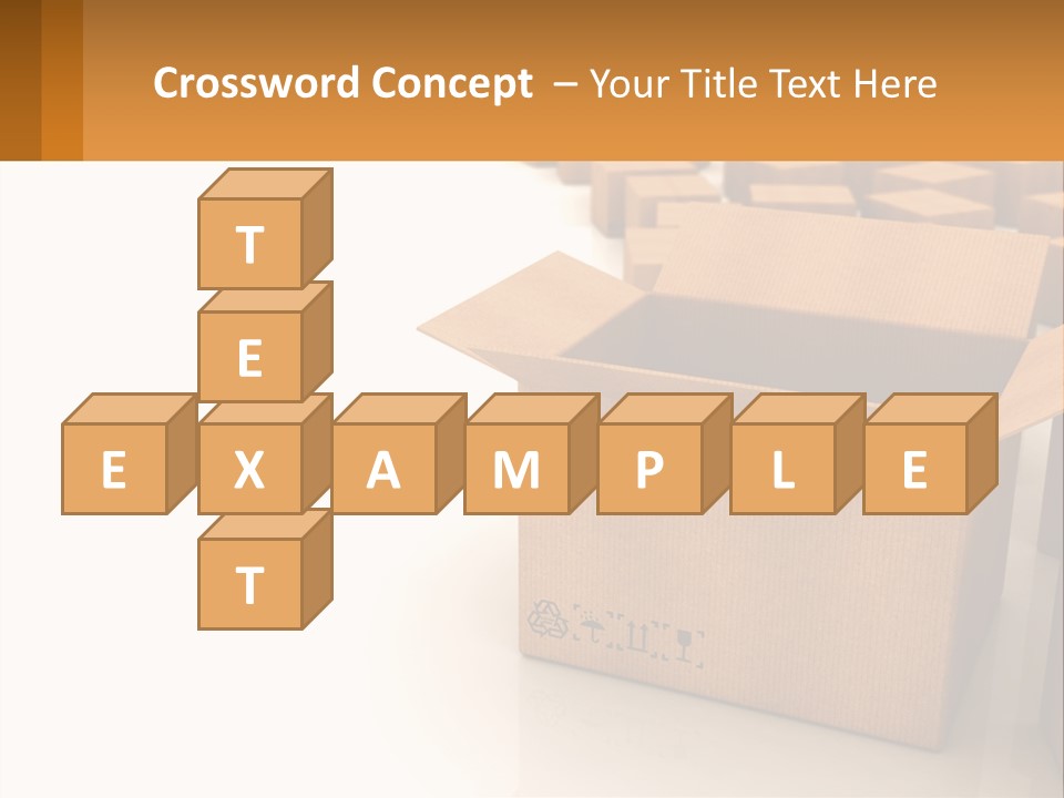 A Group Of Boxes Sitting On Top Of A White Floor PowerPoint Template