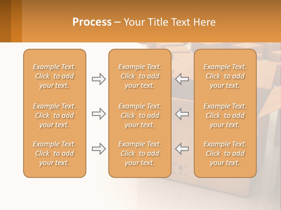 A Group Of Boxes Sitting On Top Of A White Floor PowerPoint Template