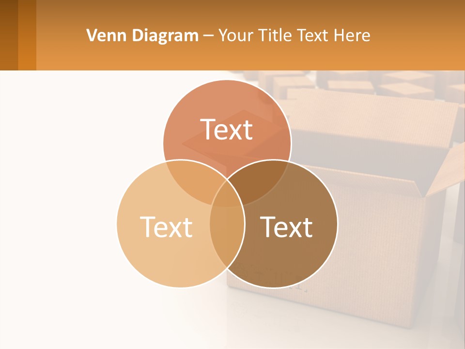 A Group Of Boxes Sitting On Top Of A White Floor PowerPoint Template