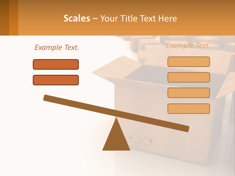 A Group Of Boxes Sitting On Top Of A White Floor PowerPoint Template