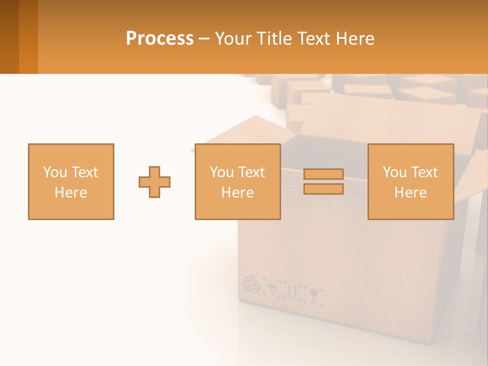 A Group Of Boxes Sitting On Top Of A White Floor PowerPoint Template