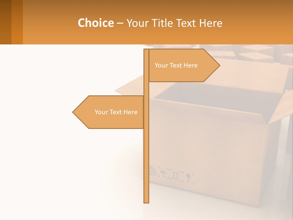 A Group Of Boxes Sitting On Top Of A White Floor PowerPoint Template