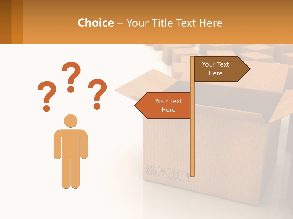 A Group Of Boxes Sitting On Top Of A White Floor PowerPoint Template