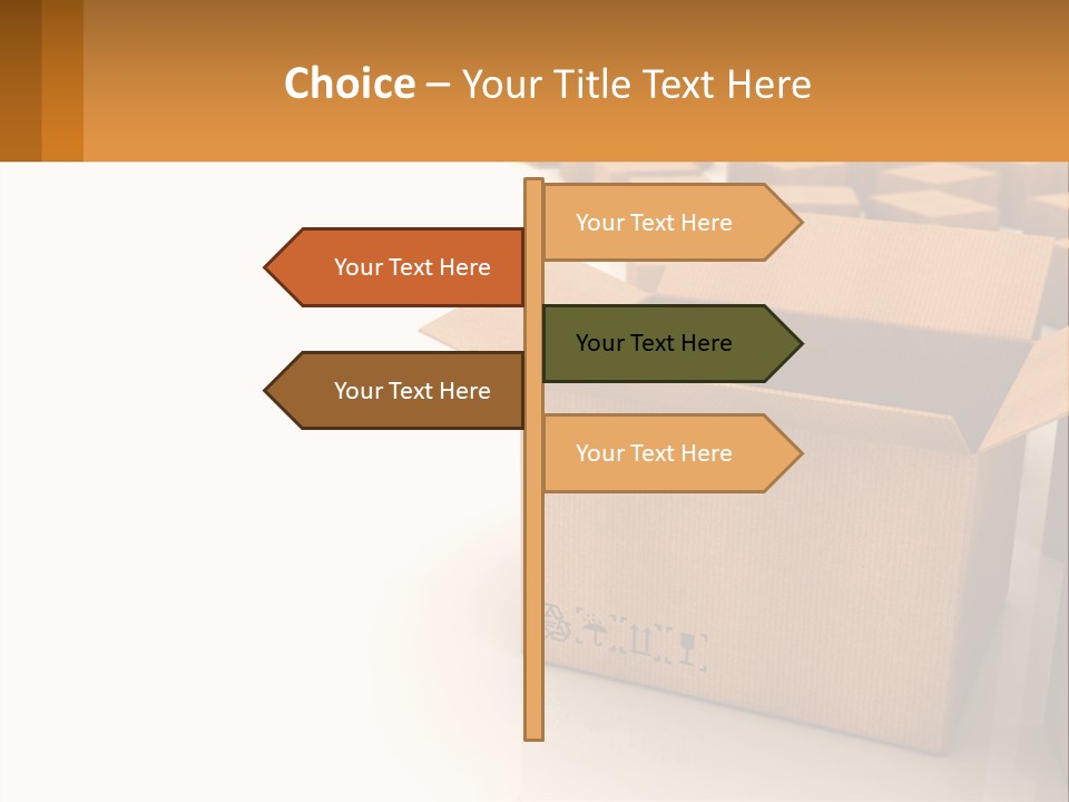 A Group Of Boxes Sitting On Top Of A White Floor PowerPoint Template