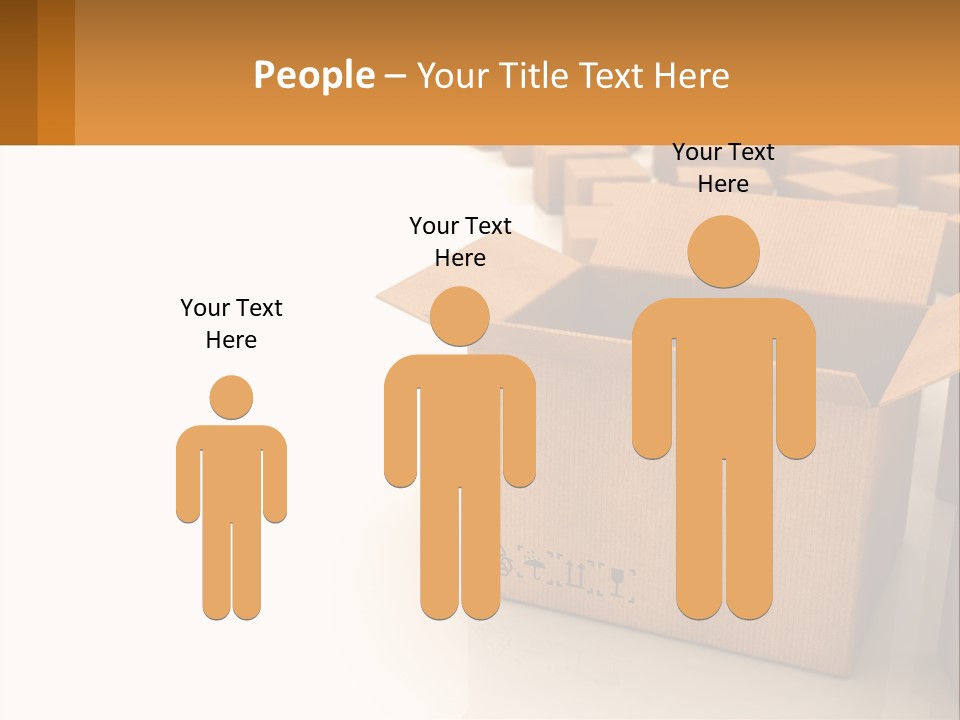 A Group Of Boxes Sitting On Top Of A White Floor PowerPoint Template