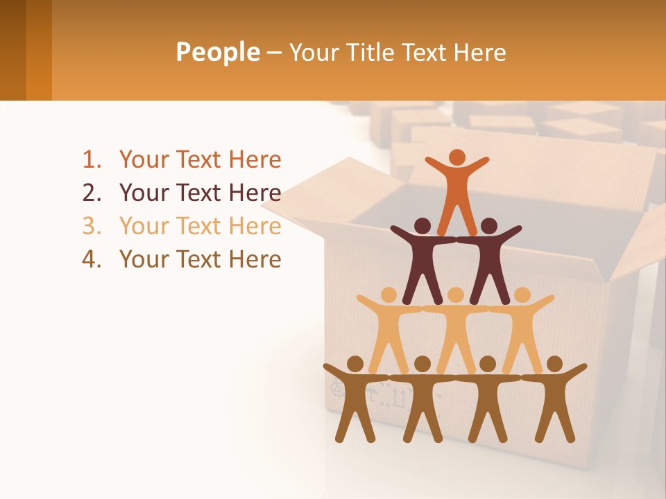 A Group Of Boxes Sitting On Top Of A White Floor PowerPoint Template