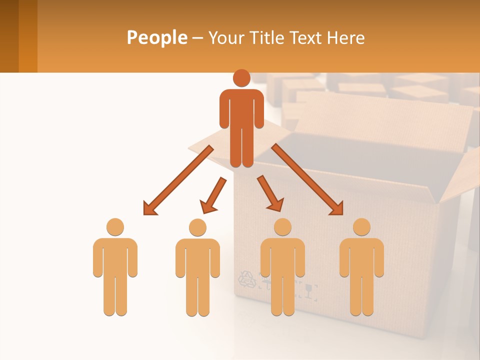 A Group Of Boxes Sitting On Top Of A White Floor PowerPoint Template