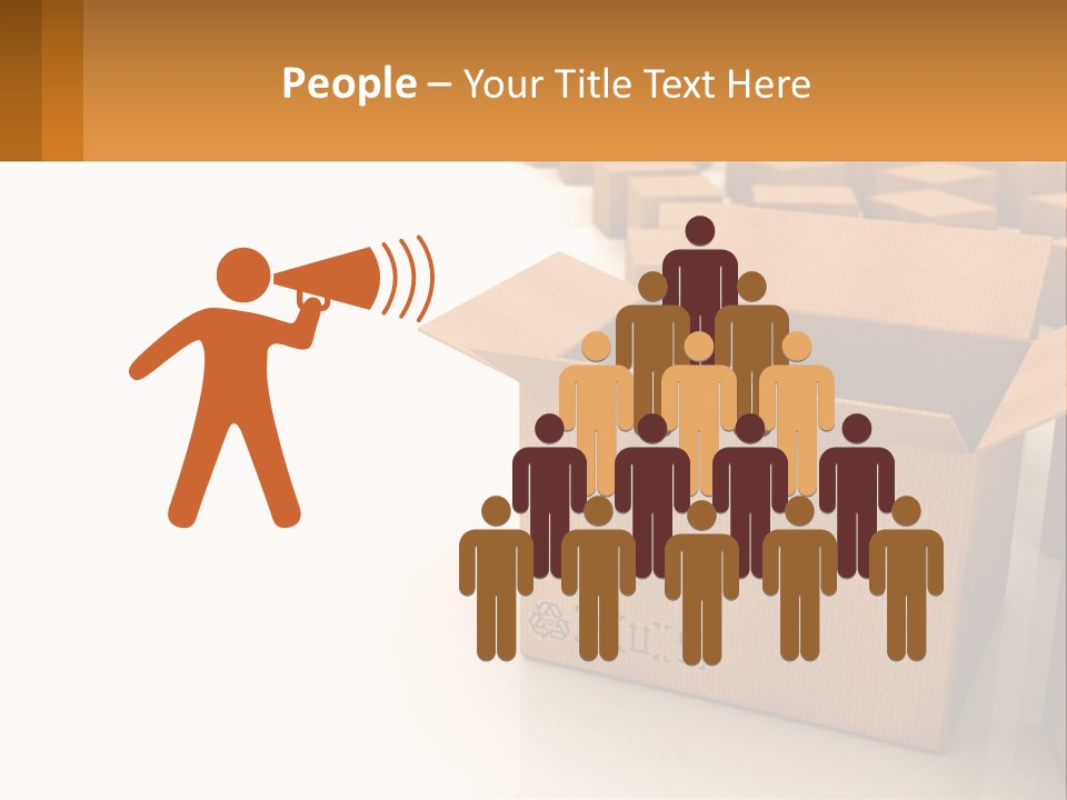 A Group Of Boxes Sitting On Top Of A White Floor PowerPoint Template