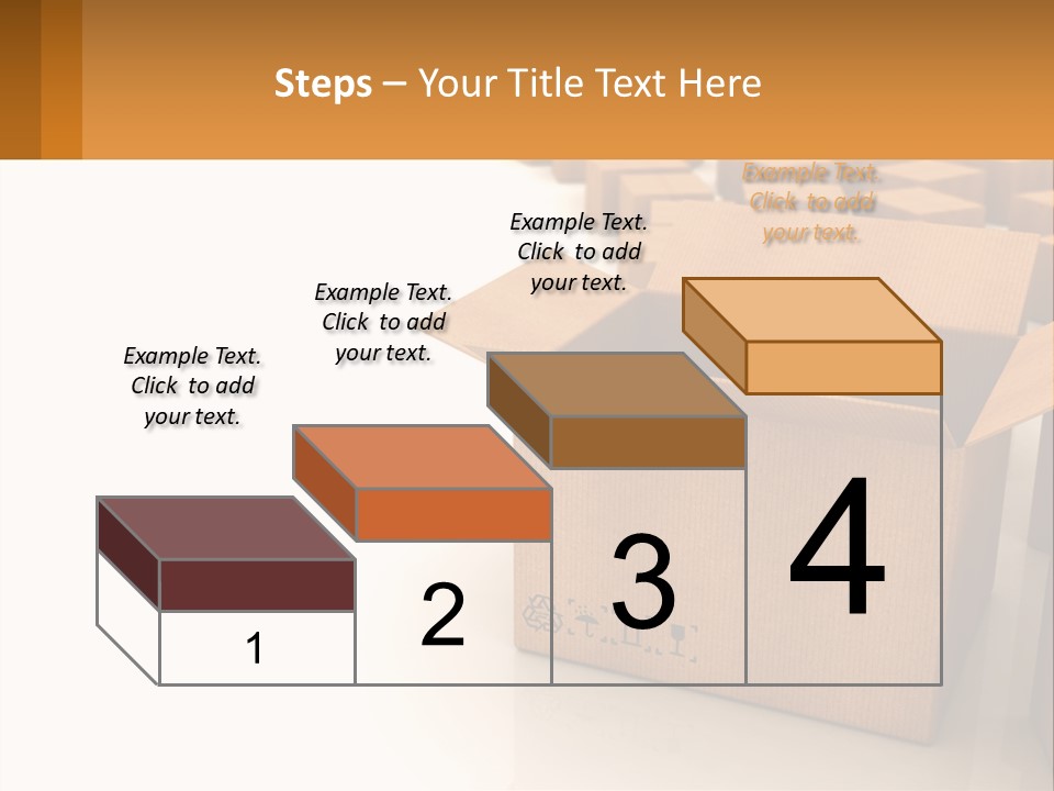 A Group Of Boxes Sitting On Top Of A White Floor PowerPoint Template