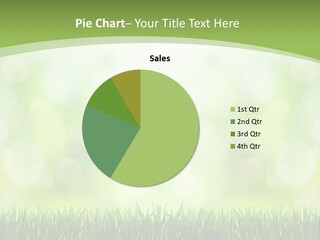 A Green Background With Grass And Bokets PowerPoint Template