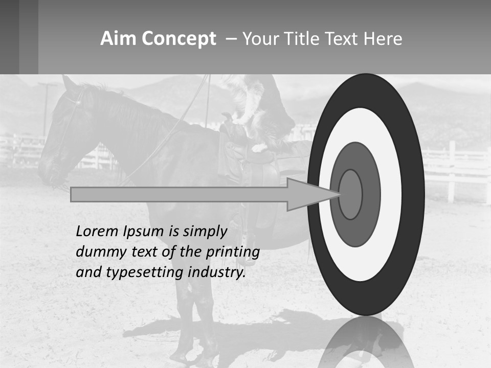 A Cat Sitting On The Back Of A Horse PowerPoint Template