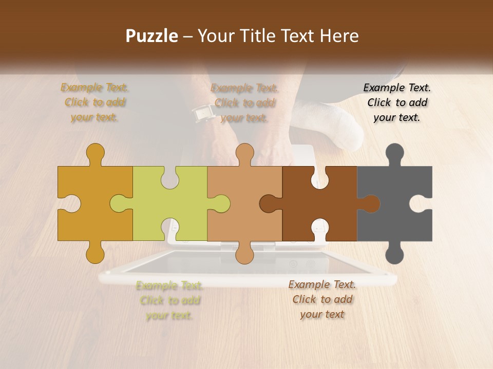 A Person Sitting On The Floor Using A Laptop PowerPoint Template