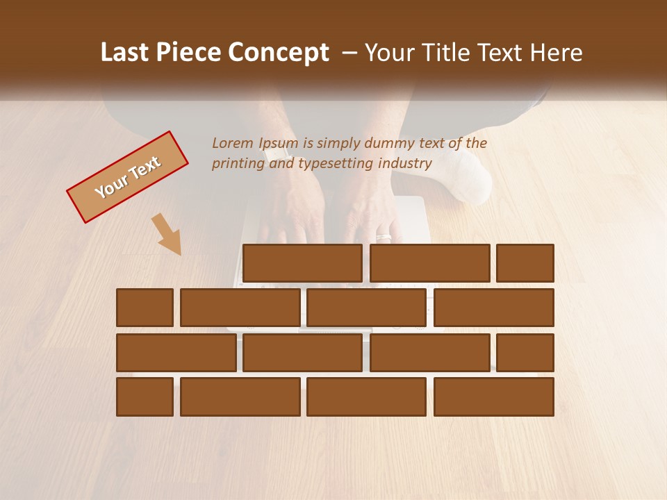 A Person Sitting On The Floor Using A Laptop PowerPoint Template