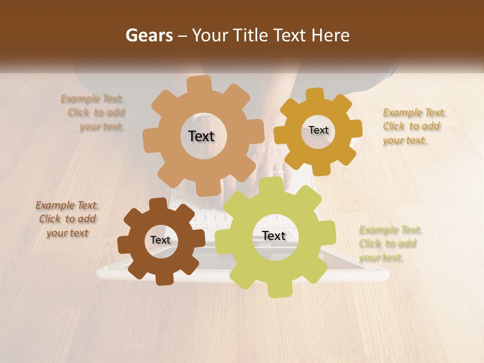 A Person Sitting On The Floor Using A Laptop PowerPoint Template