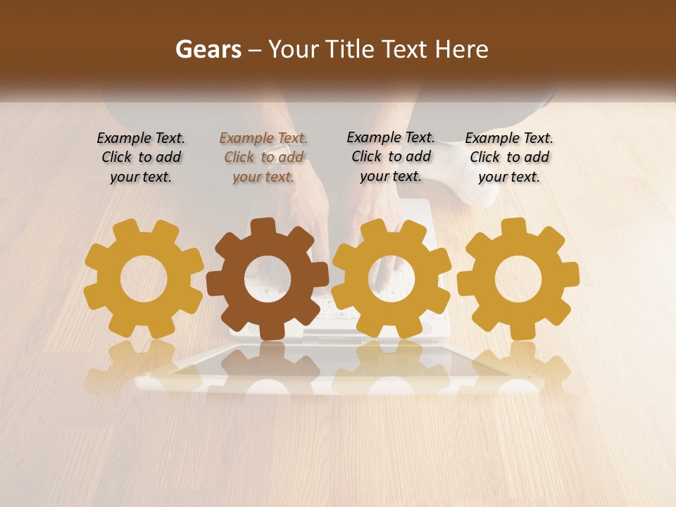 A Person Sitting On The Floor Using A Laptop PowerPoint Template